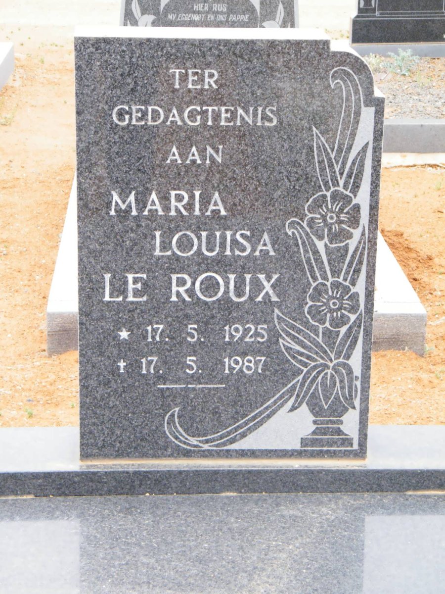 ROUX Maria Louisa, le 1925-1987