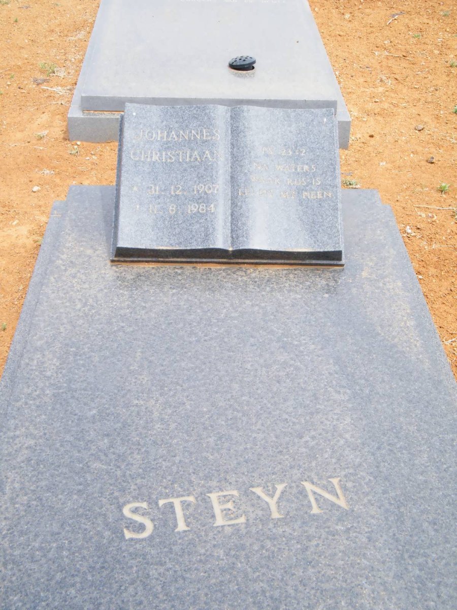 STEYN Johannes Christiaan 1907-1984