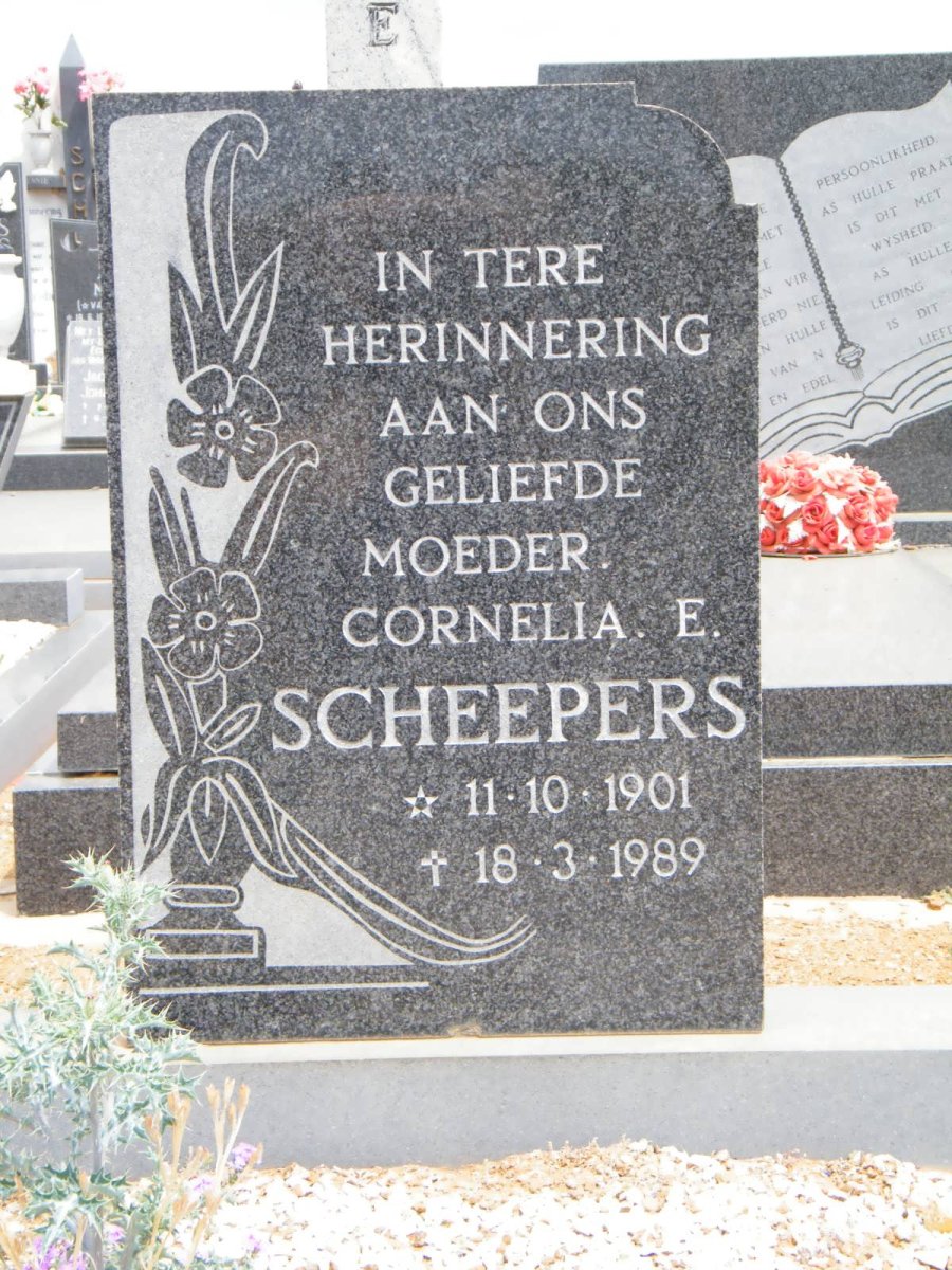 SCHEEPERS Cornelia E. 1901-1989