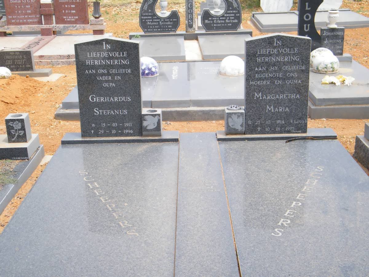 SCHEEPERS Gerhardus Stefanus 1911-1996 &amp; Margaretha Maria 1914-1995