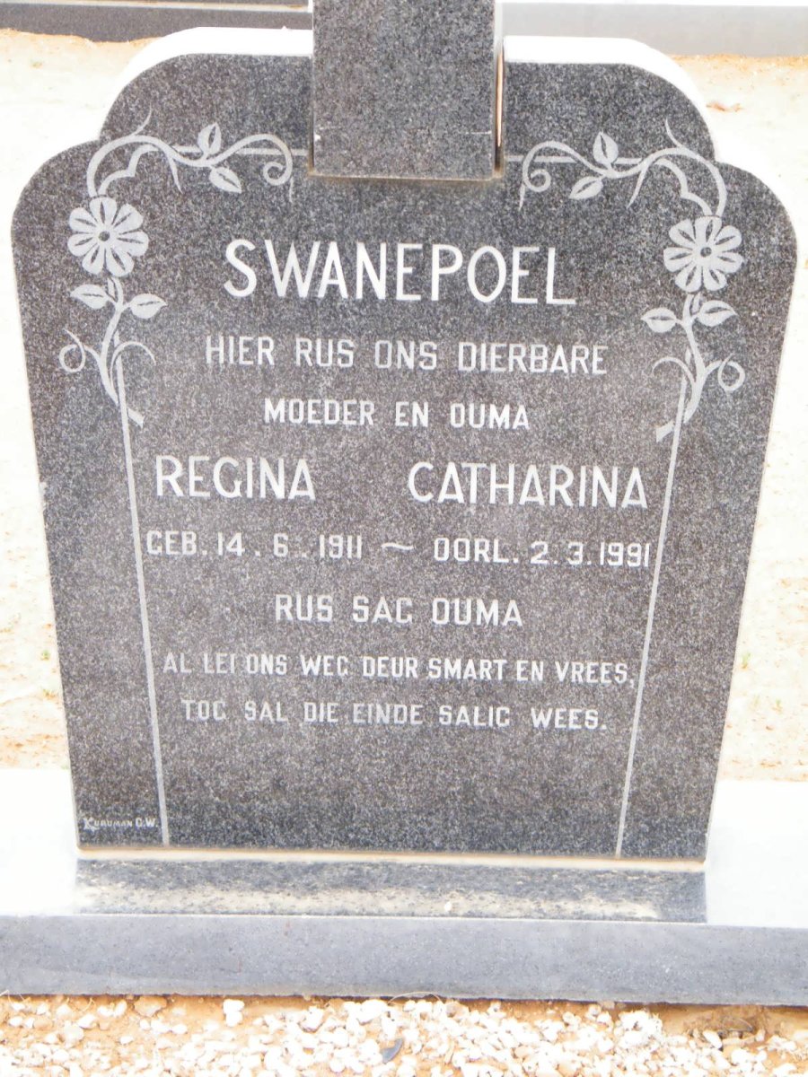 SWANEPOEL Regina Catharina 1911-1991