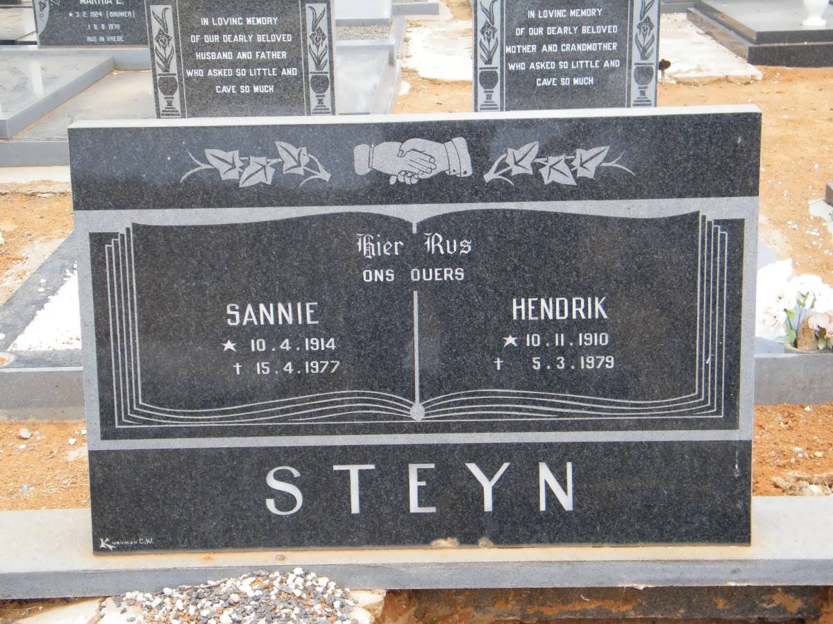STEYN Hendrik 1910-1979 &amp; Sannie 1914-1977