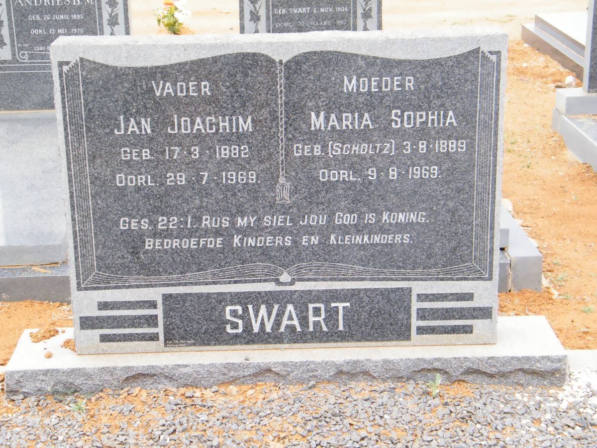 SWART Jan Joachim 1882-1969 &amp; Maria Sophia SCHOLTZ 1889-1969
