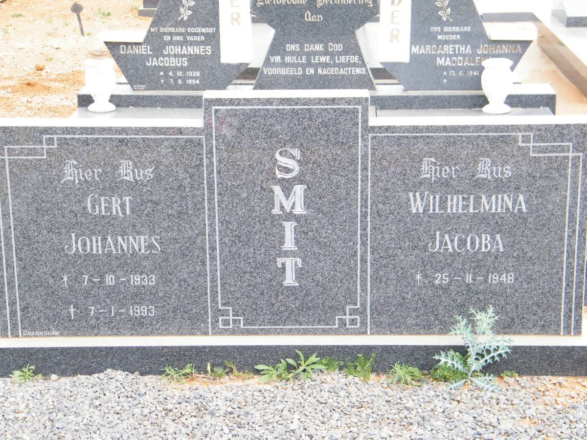 SMIT Gert Johannes 1933-1993 &amp; Wilhelmina Jacoba 1948-
