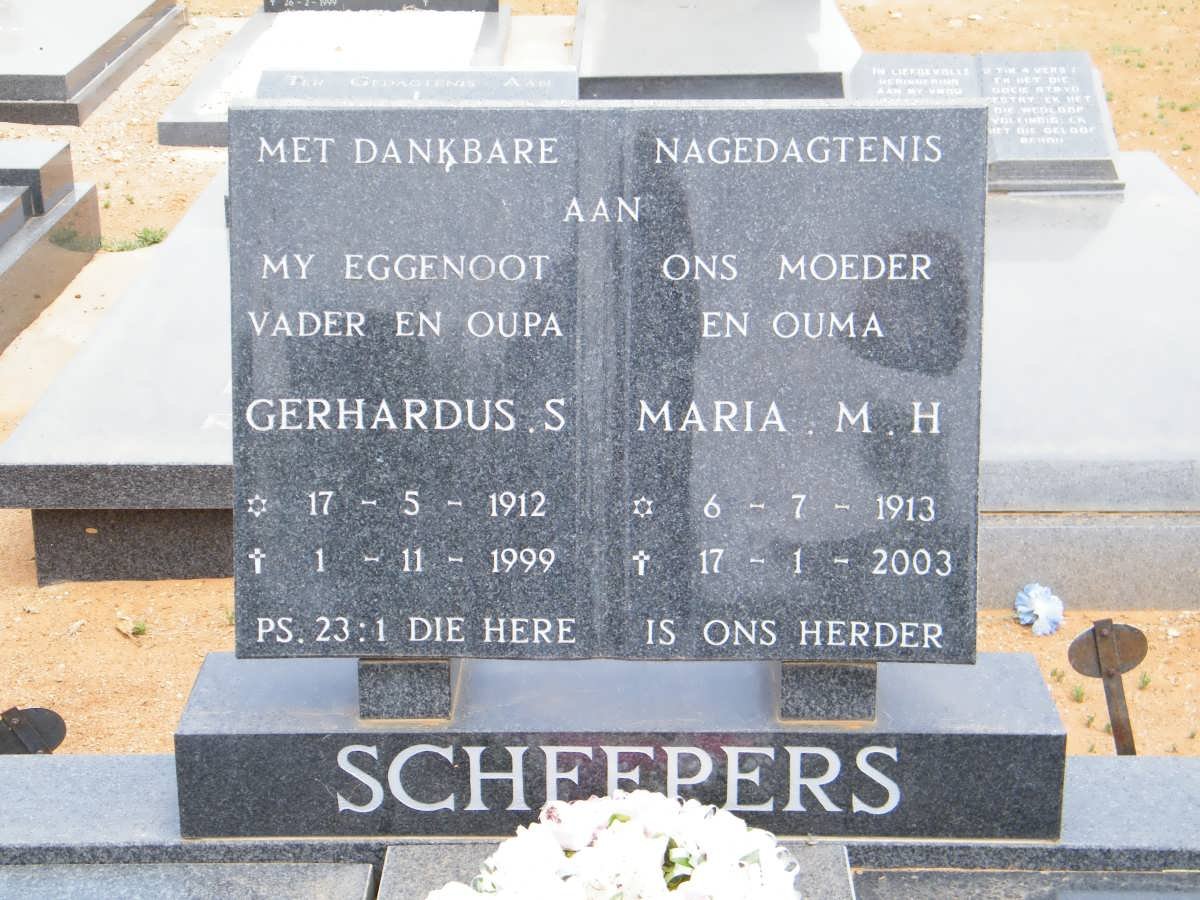 SCHEEPERS Gerhardus S. 1912-1999 &amp; Maria M.H. 1913-2003
