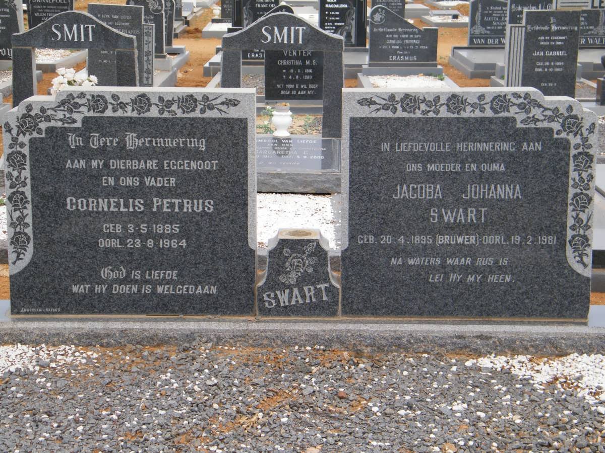 SWART Cornelius Petrus 1885-1964 &amp; Jacoba Johanna BRUWER 1895-1981
