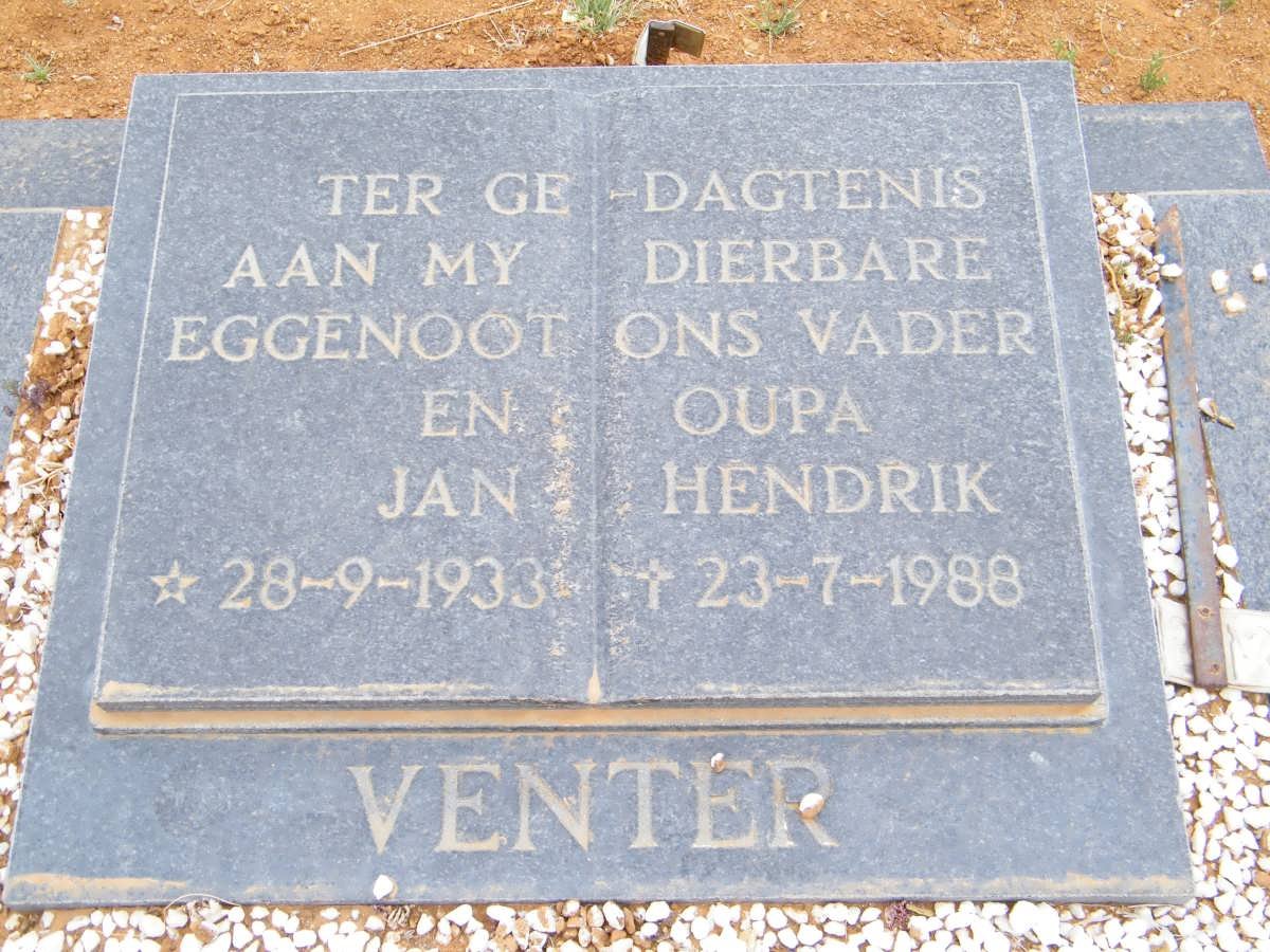 VENTER Jan Hendrik 1933-1988