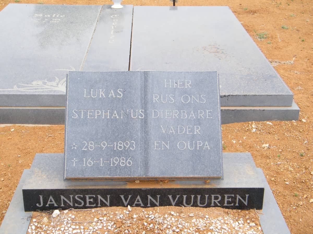 VUUREN Lukas Stephanus, Janse van 1893-1986