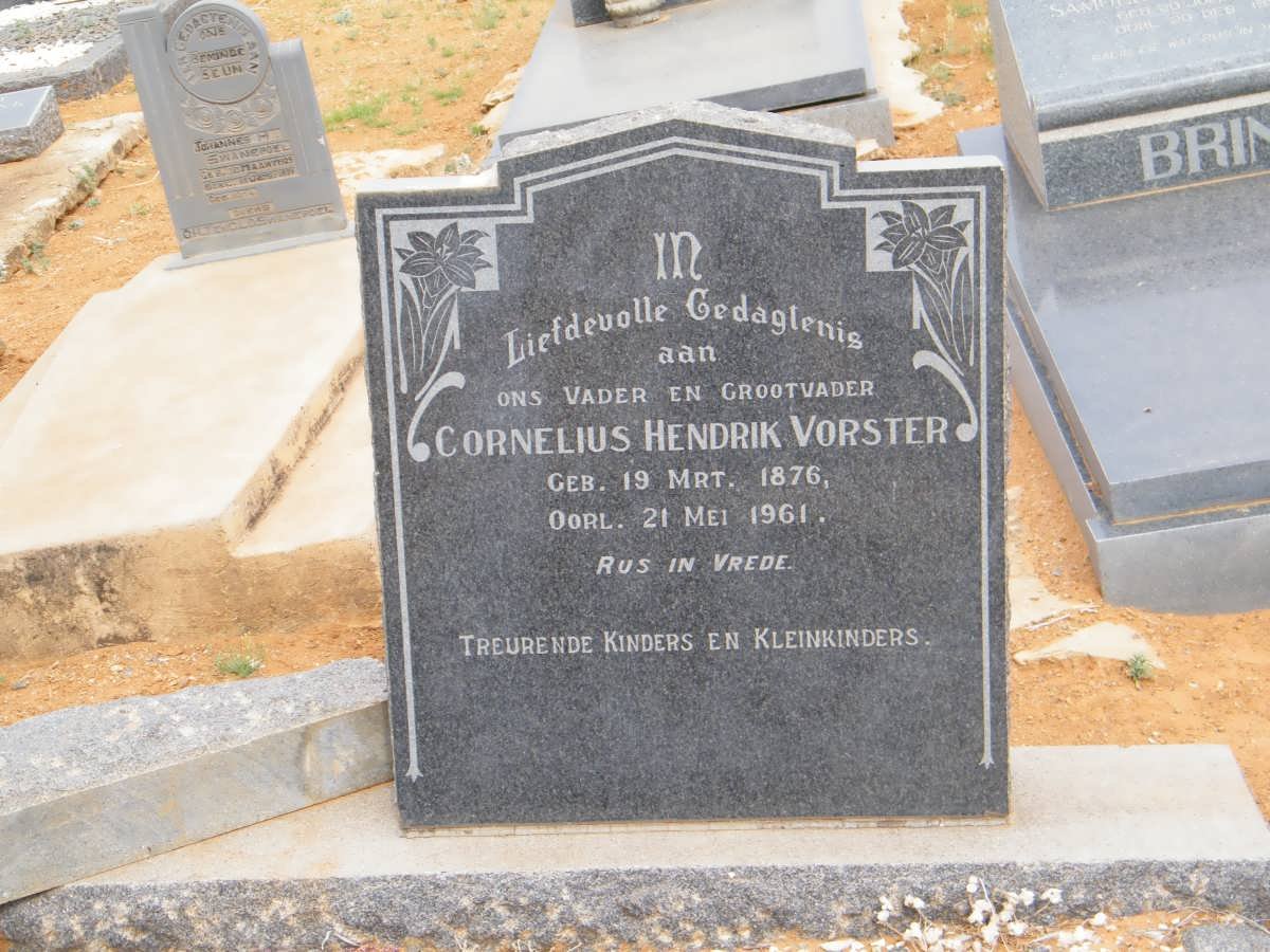 VORSTER Cornelius Hendrik 1876-1961