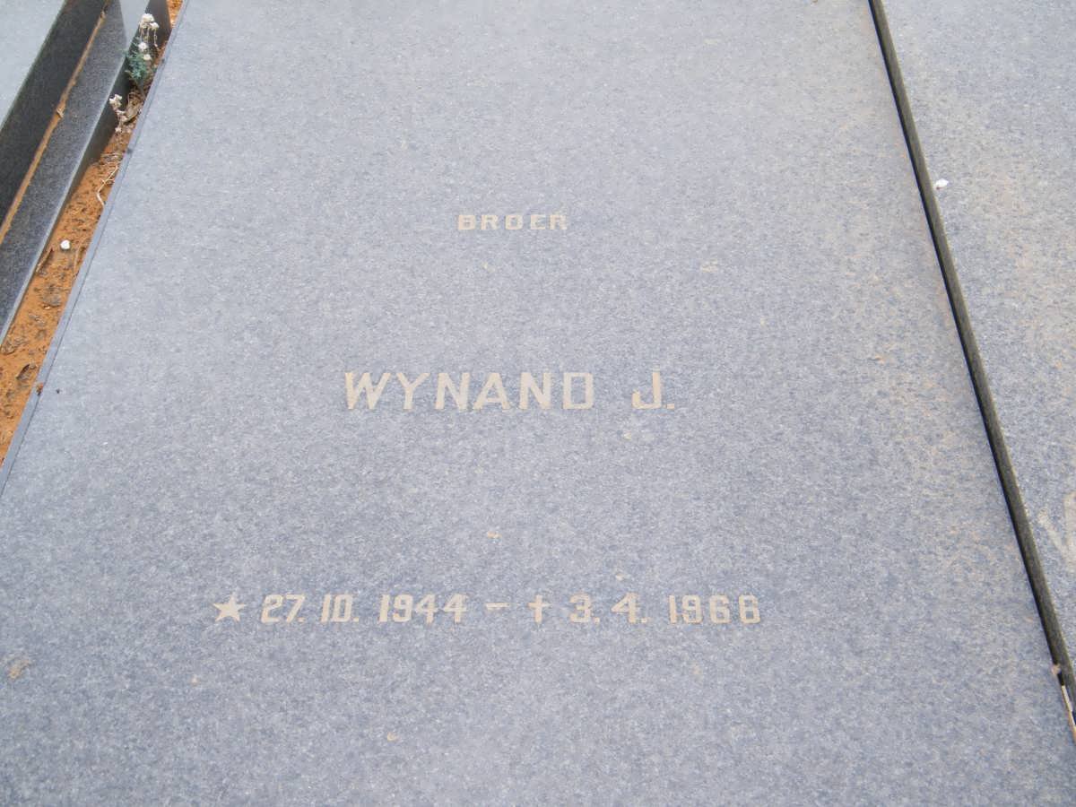 WESTHUIZEN Wynand J., v.d. 1944-1966
