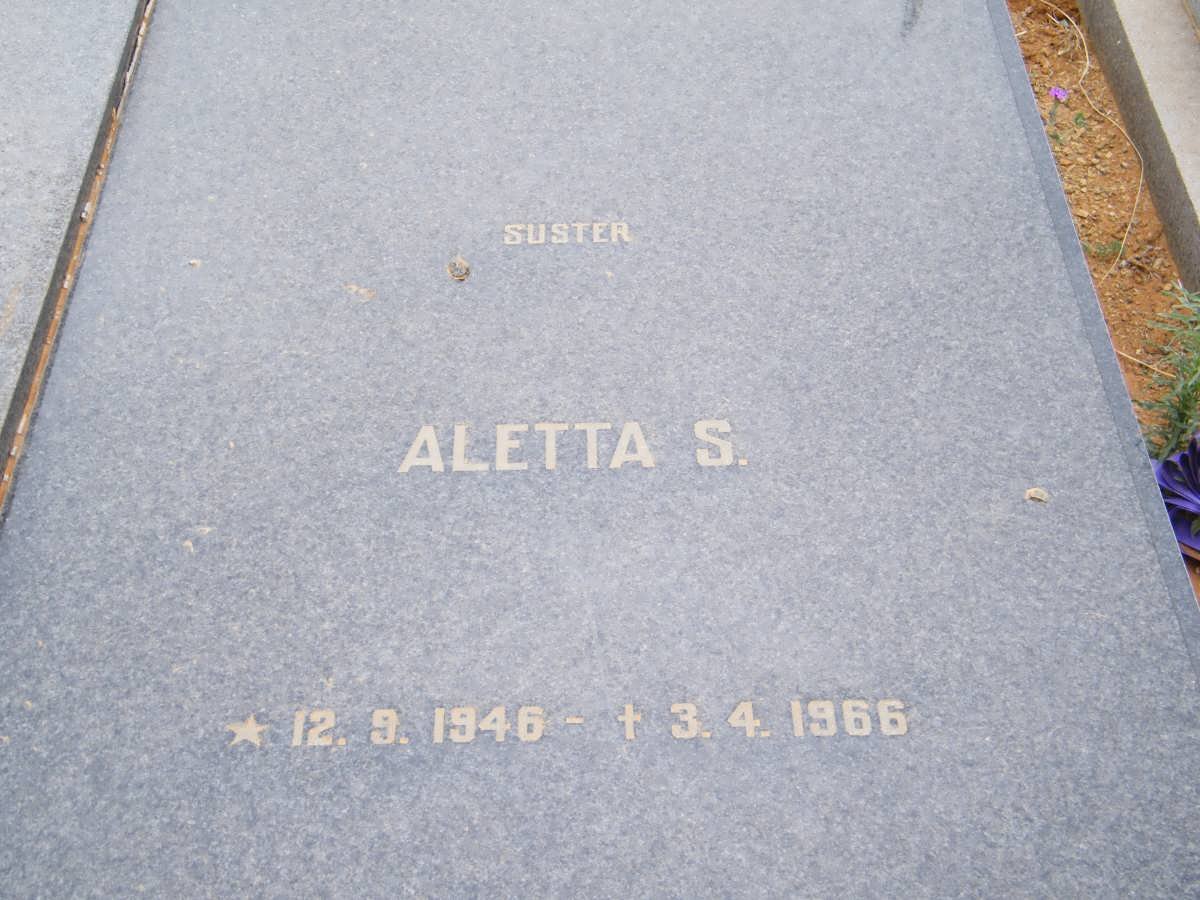 WESTHUIZEN Aletta S., v.d. 1946-1966