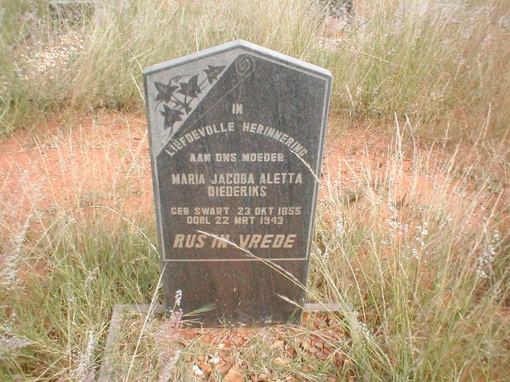 DIEDERIKS Maria Jacoba Aletta nee SWART 1855-1943