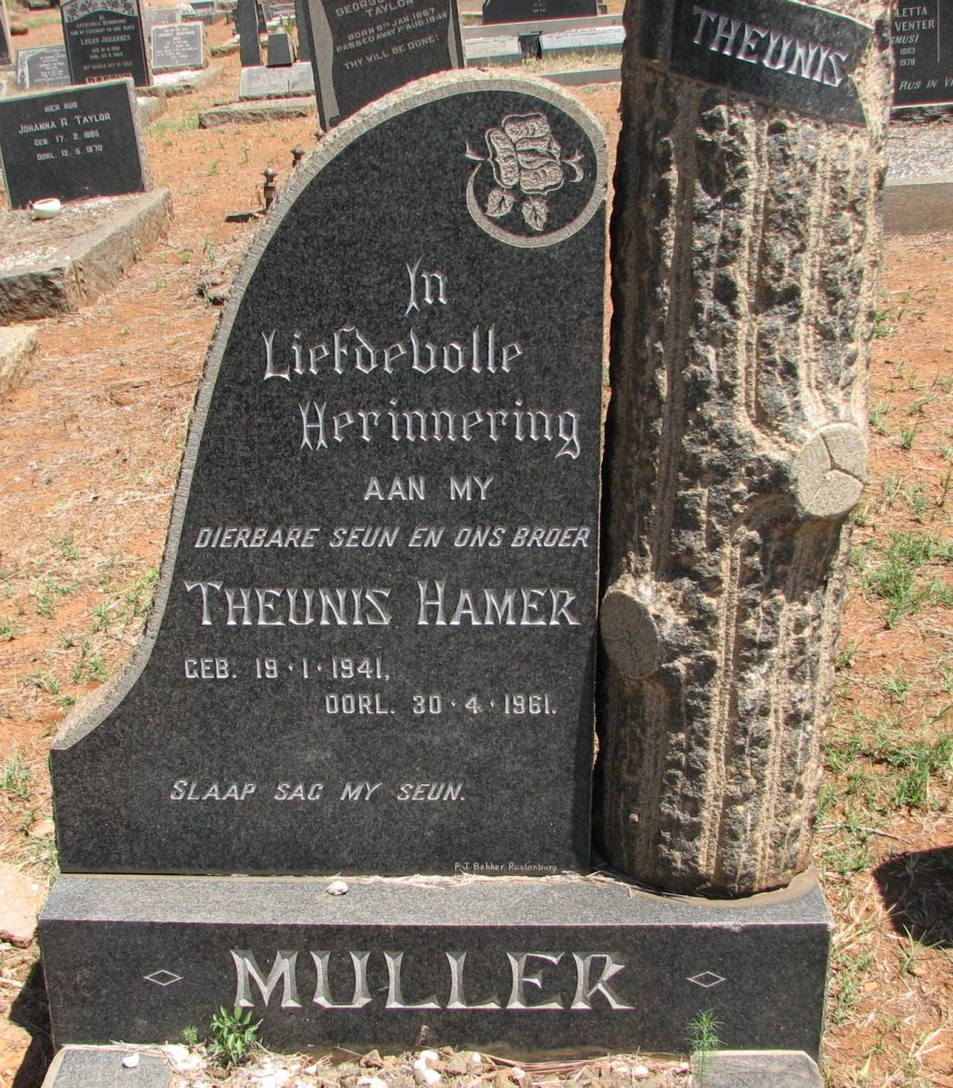 MULLER Theunis Hamer 1941-1961