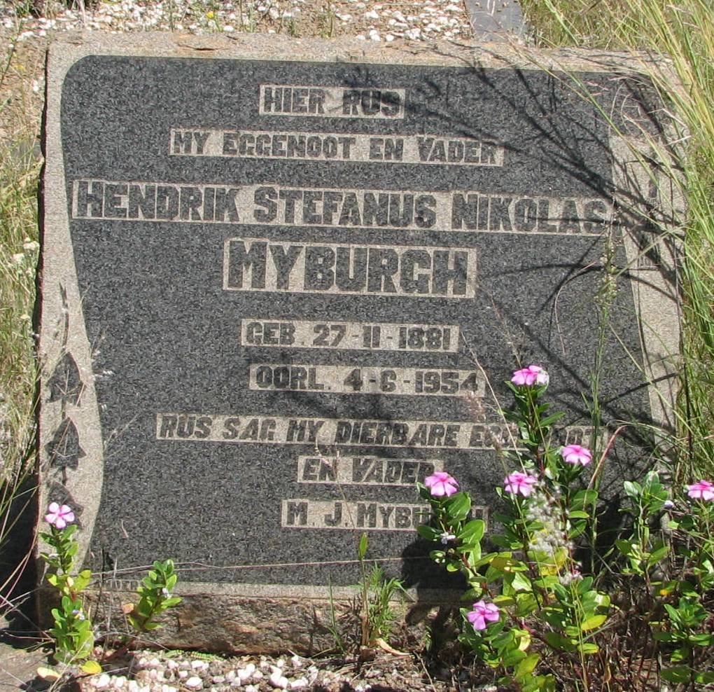 MYBURGH Hendrik Stefanus Nikolas 1881-1954
