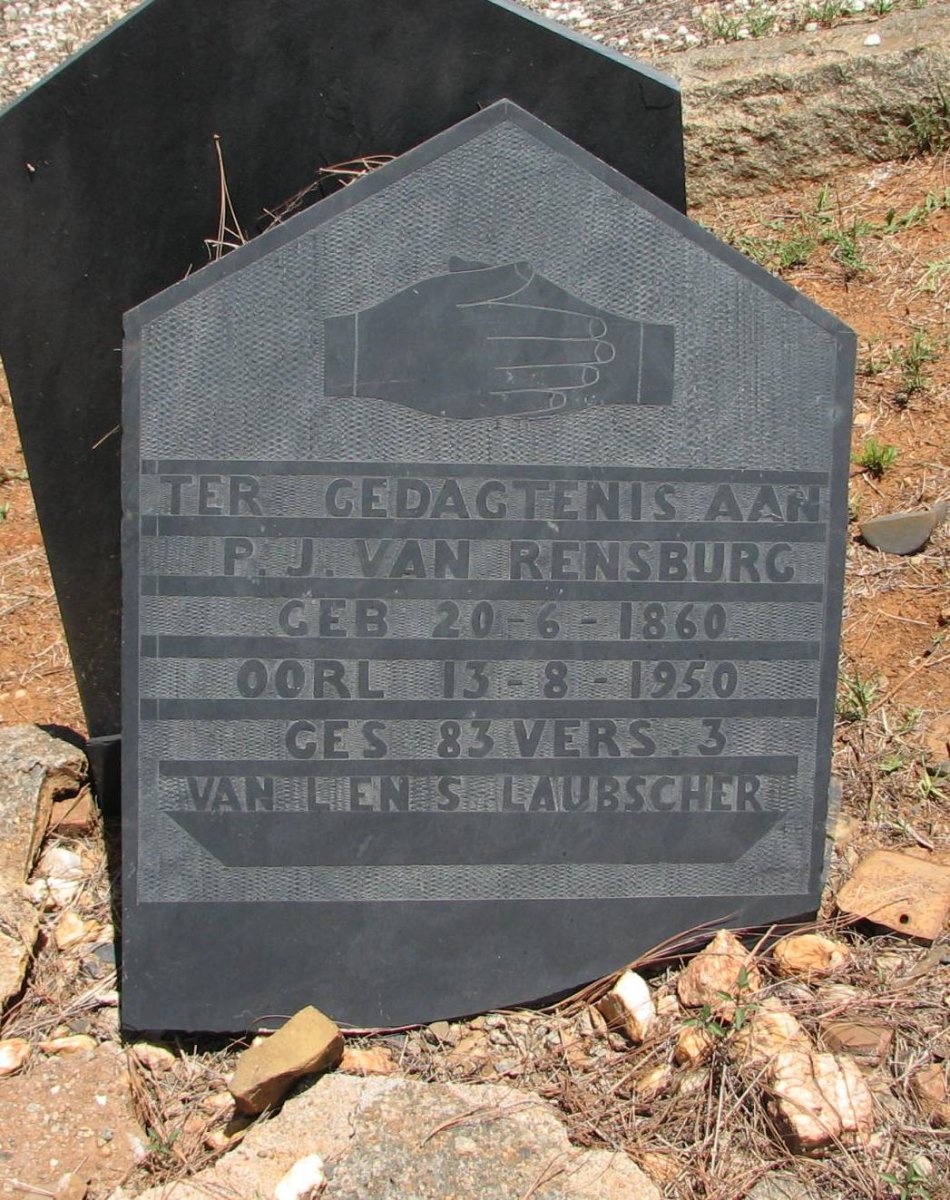 RENSBURG P.J., van 1860-1950