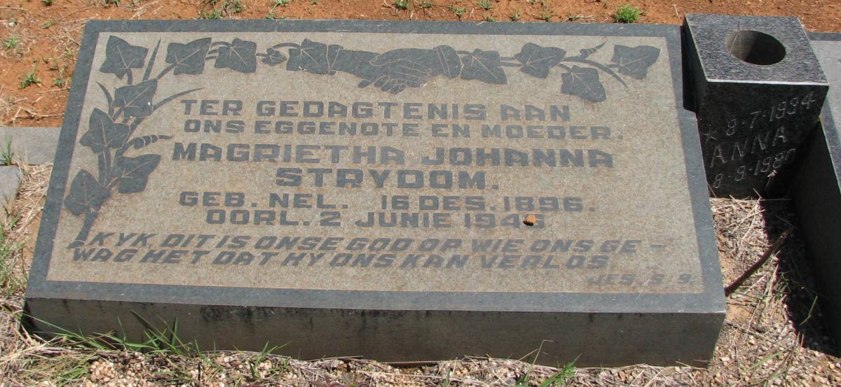 STRYDOM Magrietha Johanna nee NEL 1896-194? :: Anna 1934-198?