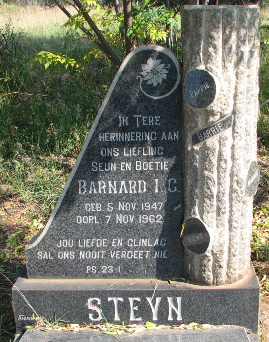 STEYN Barnard I.C. 1947-1962