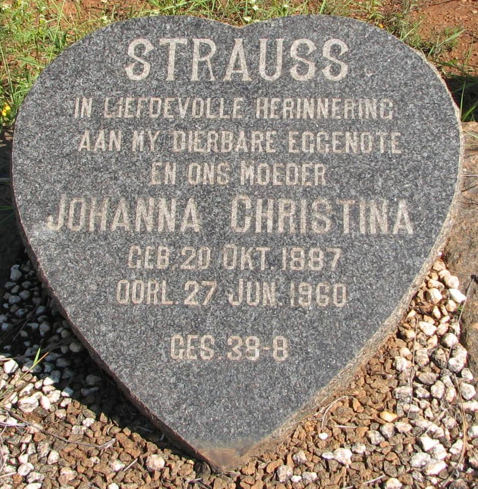 STRAUSS Johanna Christina 1887-1960