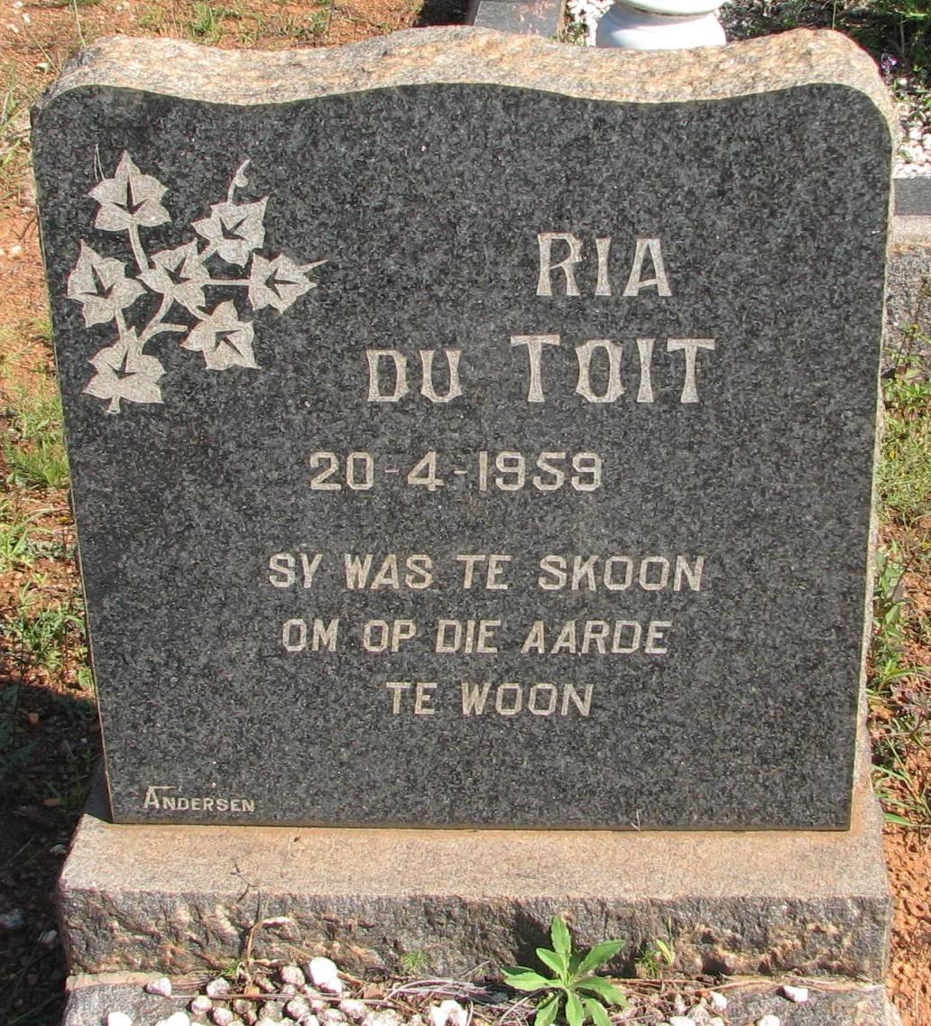 TOIT Ria, du -1959