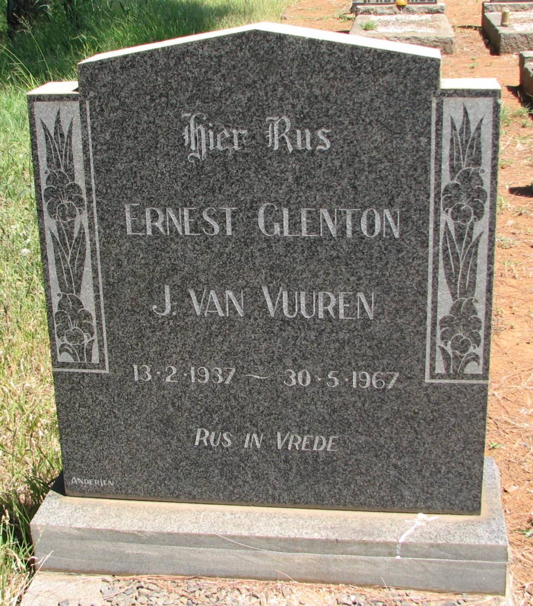 VUUREN Ernest Glenton, J. van 1937-1967 