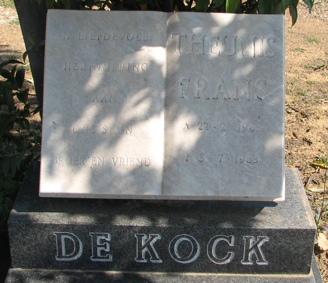 KOCK Theunis Frans, de 1963-1983