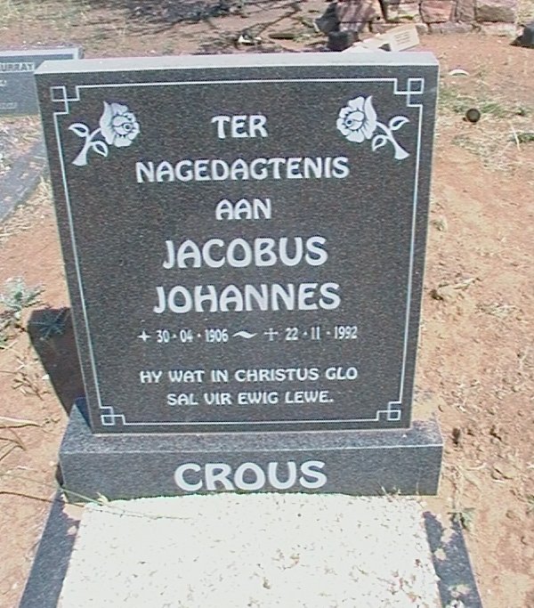 CROUS Jacobus Johannes 1906-1992