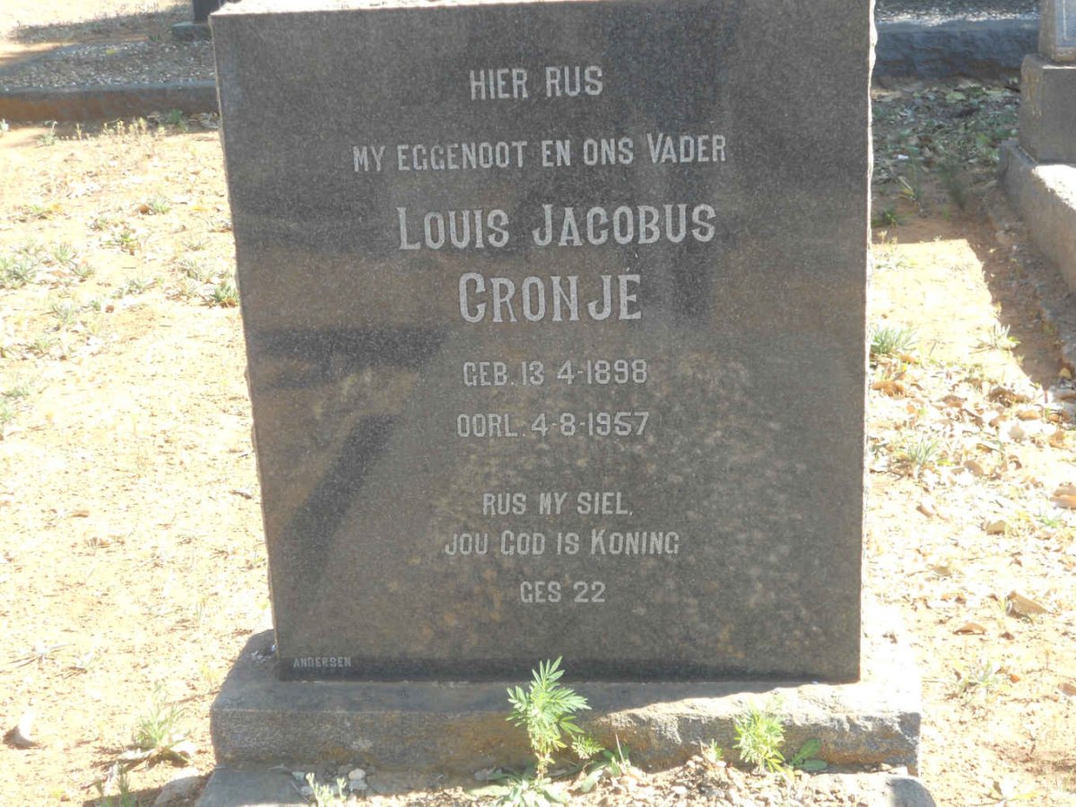 CRONJE Louis Jacobus 1898-1957