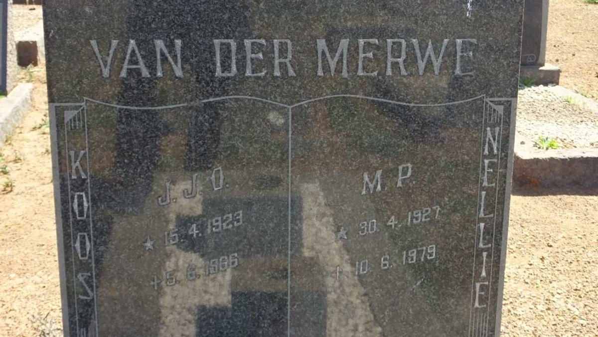 MERWE J.J.O., van der 1923-1966 &amp; M.P. 1927-1979