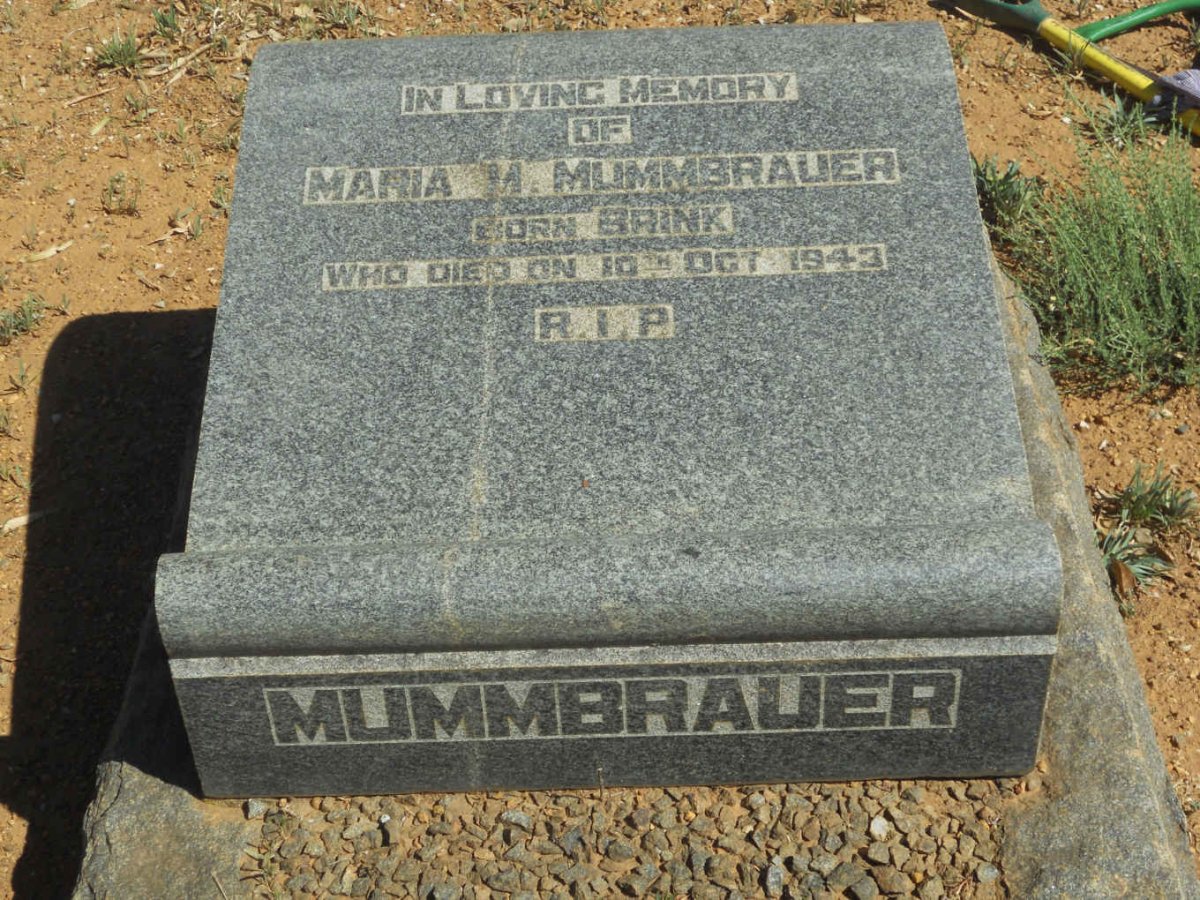 MUMMBRAUER Maria M. nee BRINK -1943
