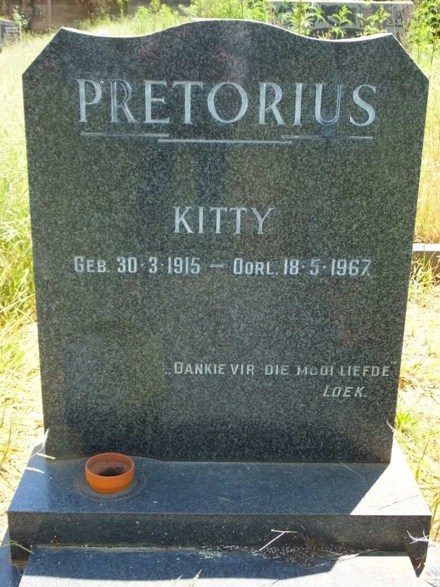 PRETORIUS Kitty 1915-1967