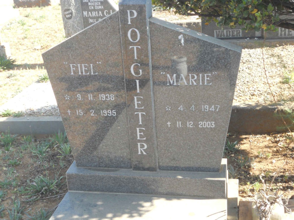 POTGIETER Fiel 1938-1995 &amp; Marie 1947-2003