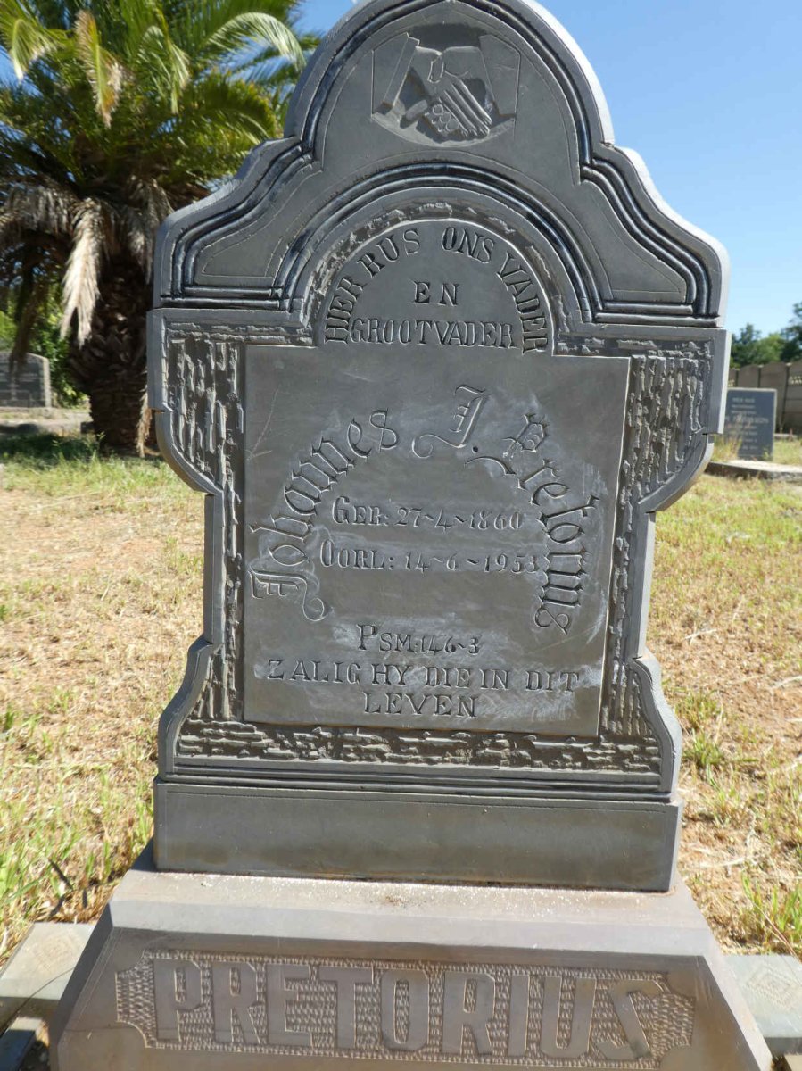 PRETORIUS Johannes J. 1860-1953