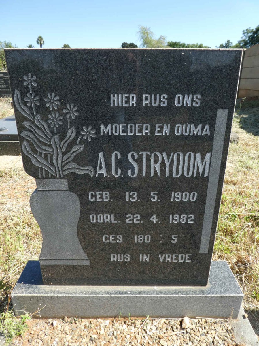 STRYDOM A.C. 1900-1982