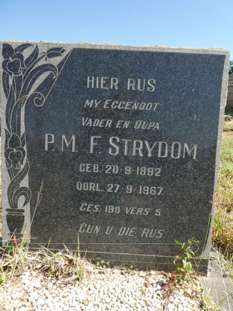 STRYDOM P.M.F. 1892-1967