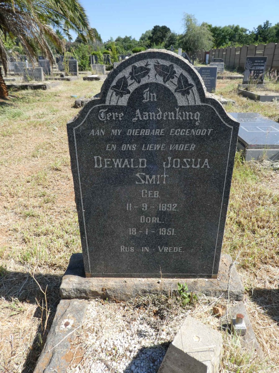 SMIT Dewald Josua 1892-1951