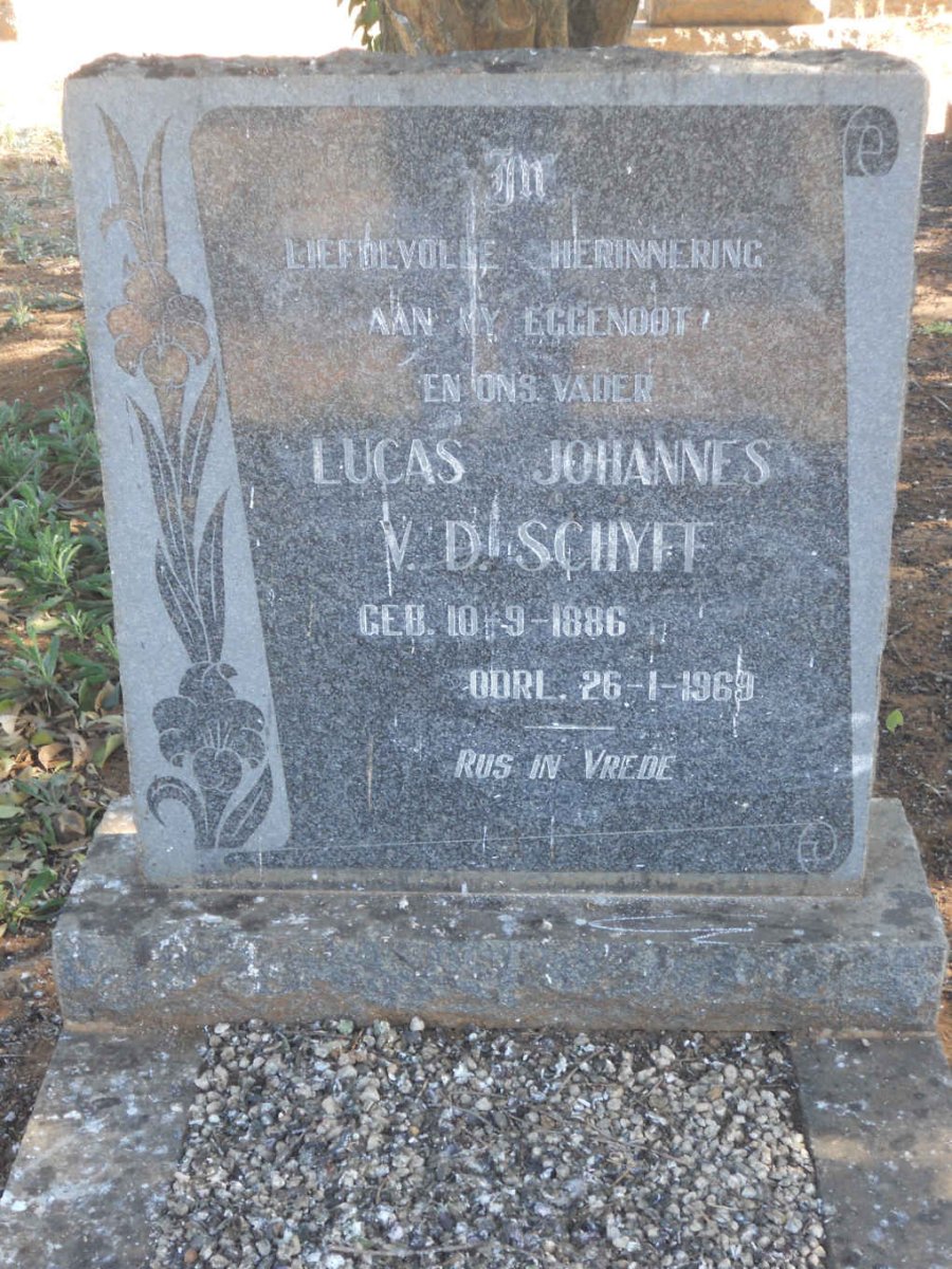 SCHYFF Lucas Johannes, v.d. 1886-1969