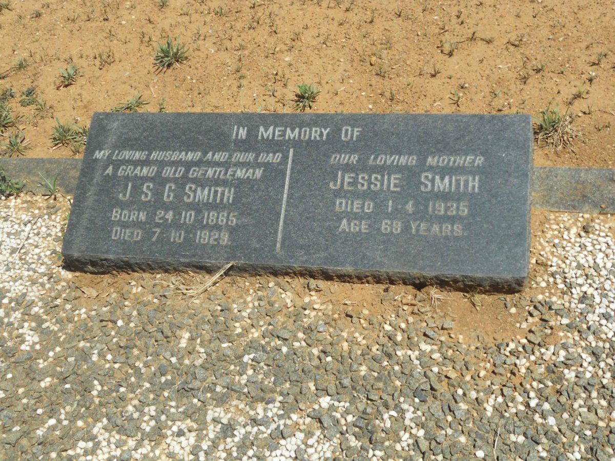 SMITH J.S.G. 1865-1929 &amp; Jessie -1935
