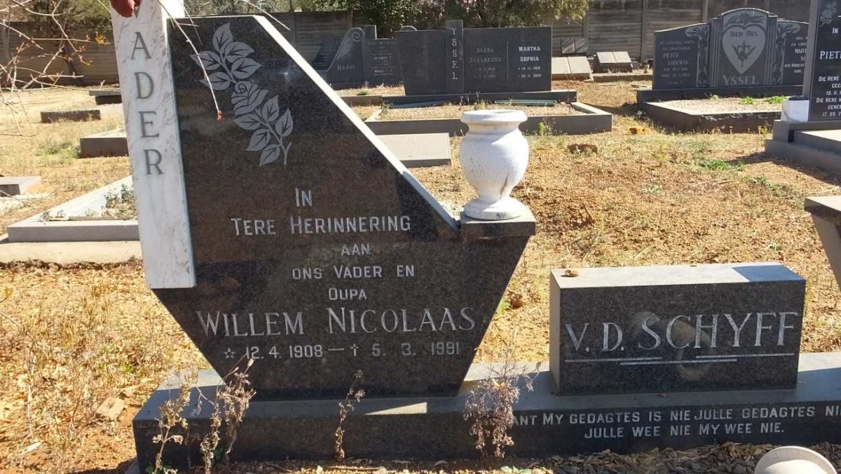 SCHYFF Willem Nicolaas, v.d. 1908-1991 &amp; Hester Magrietha 1906-1990