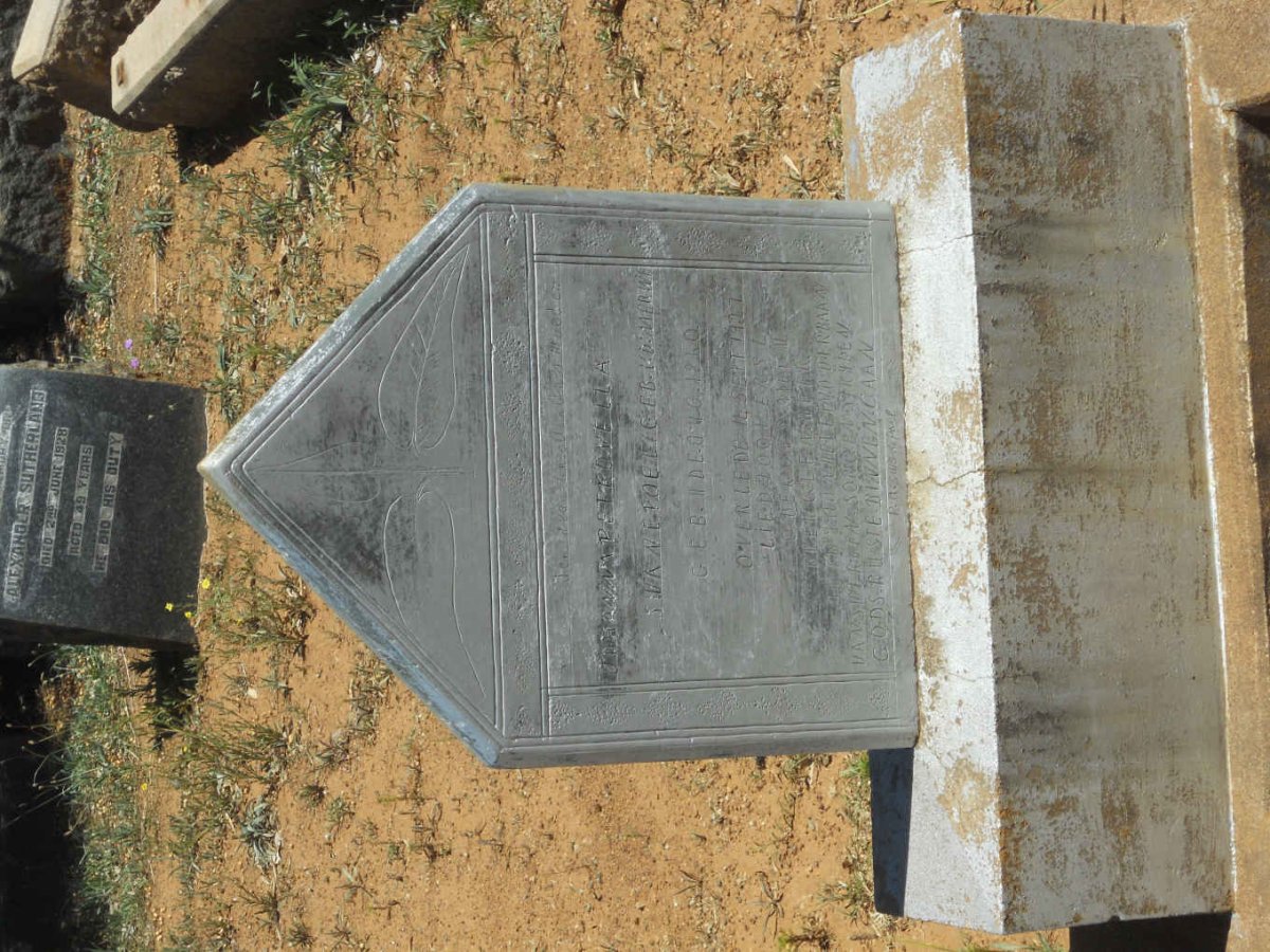 SWANEPOEL Johanna Petronella nee V.D.MERWE 1860-1927