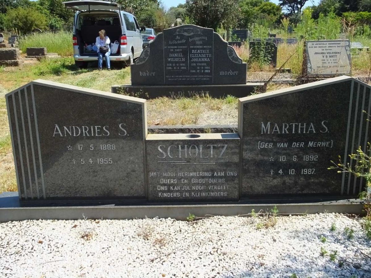SCHOLTZ Andries S. 1888-1955 &amp; Martha S. VAN DER MERWE 1892-1987