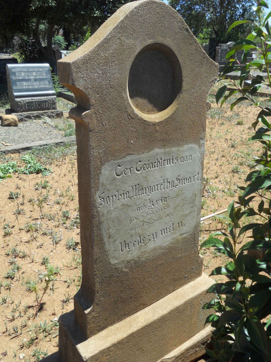 SWART Sophia Margaretha nee KRIGE 1845-1922