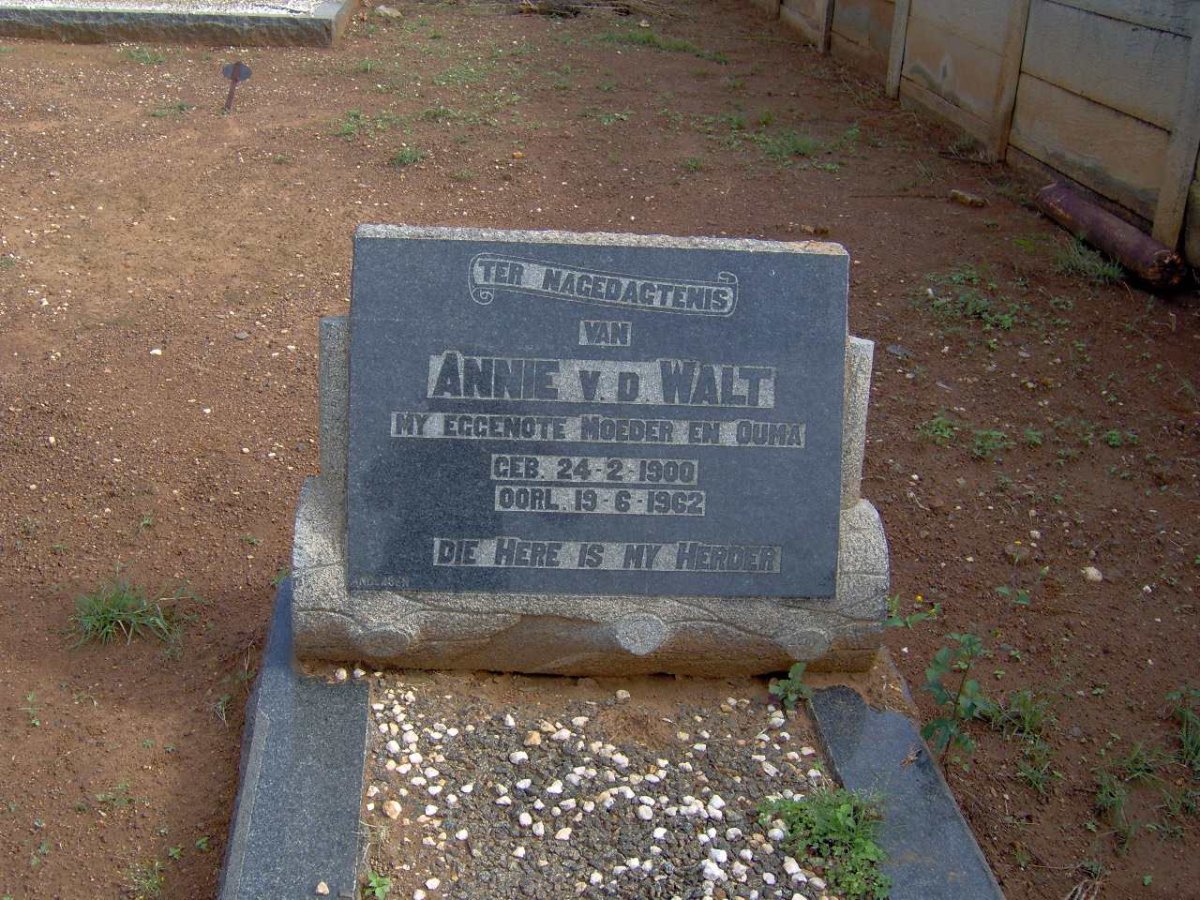 WALT Annie, v.d. 1900-1962