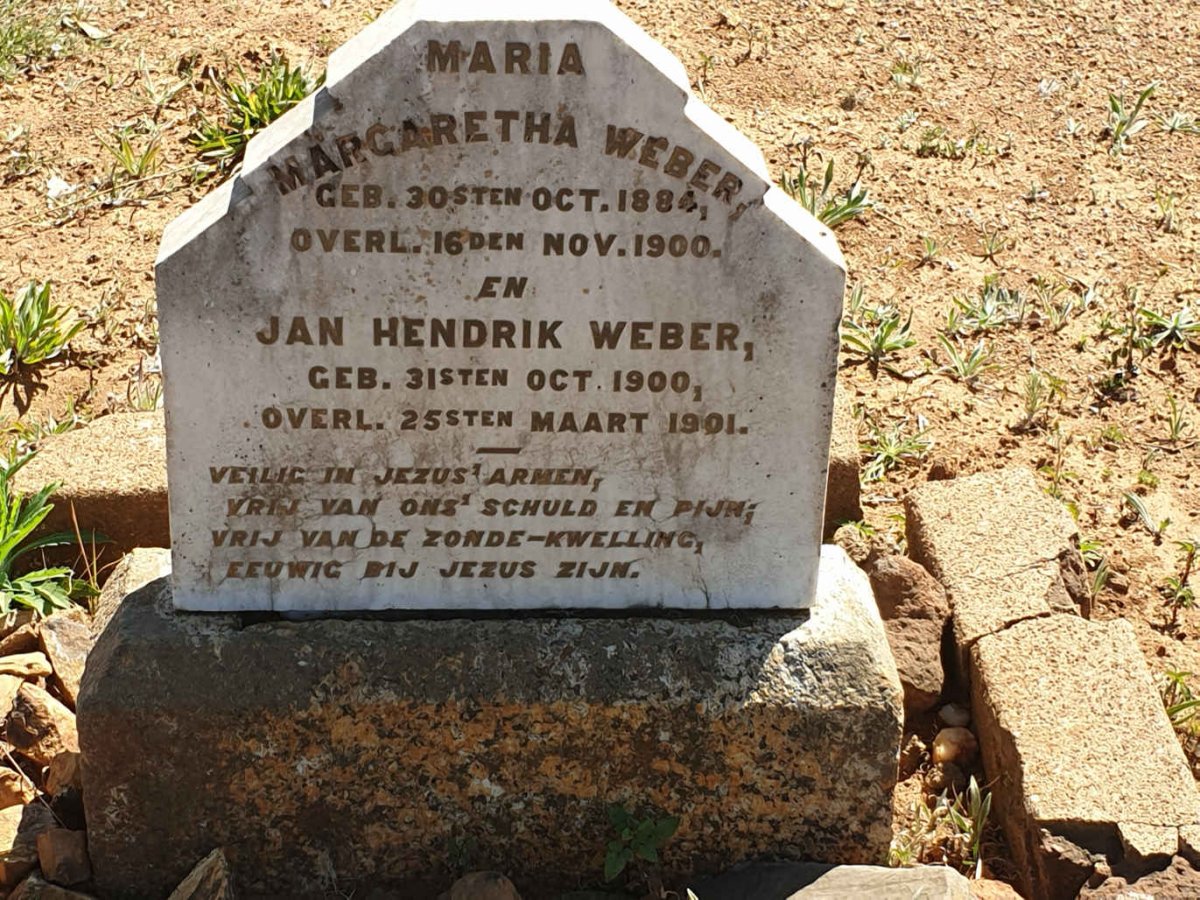 WEBER Maria Margaretha 1884-1900 :: WEBER Jan Hendrik 1900-1901