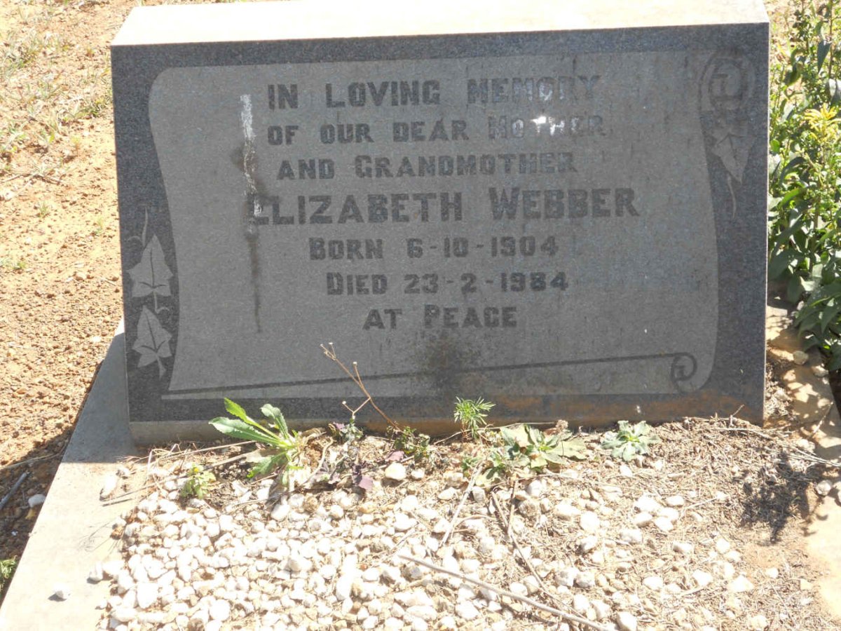 WEBBER Elizabeth 1904-1984