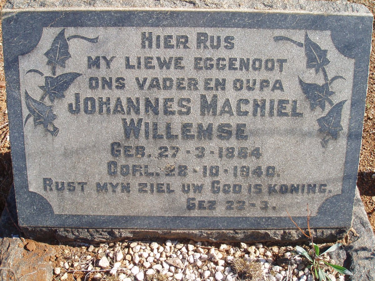 WILLEMSE Johannes Machiel 1864-1940