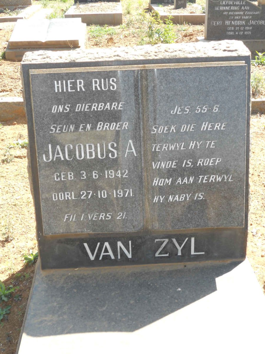 ZYL Jacobus A., van 1942-1971