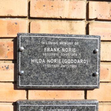 NORIE Frank 1916-1970 & Hilda GODDARD 1909-1986
