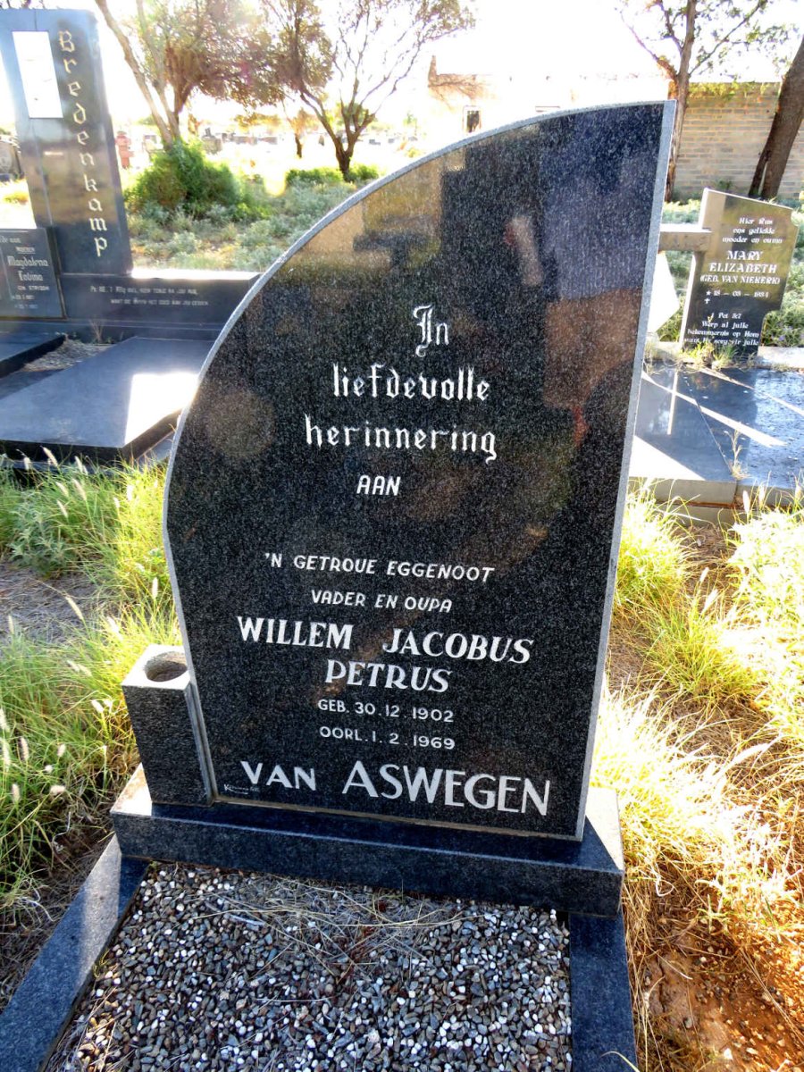 ASWEGEN Willem Jacobus Petrus, van 1902-1969