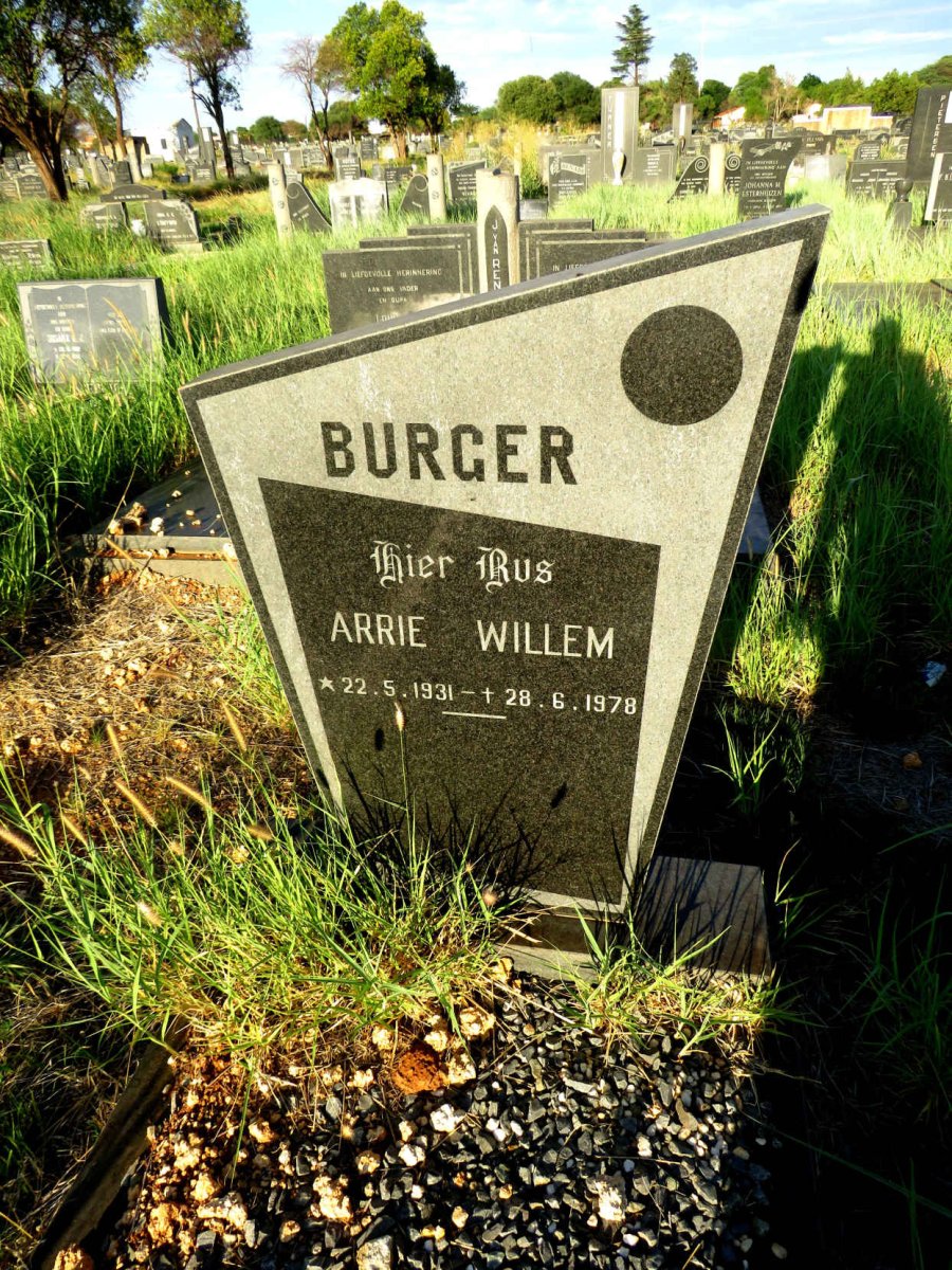 BURGER Arrie Willem 1931-1978