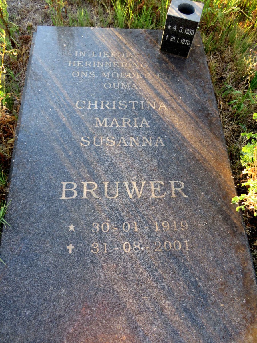 BRUWER Christina Maria Susanna 1919-2001